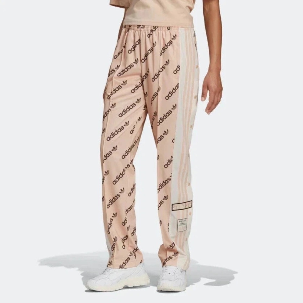 Adidas Womens Halo Blush ADIBREAK Snap Button Track pants Small Discontinued